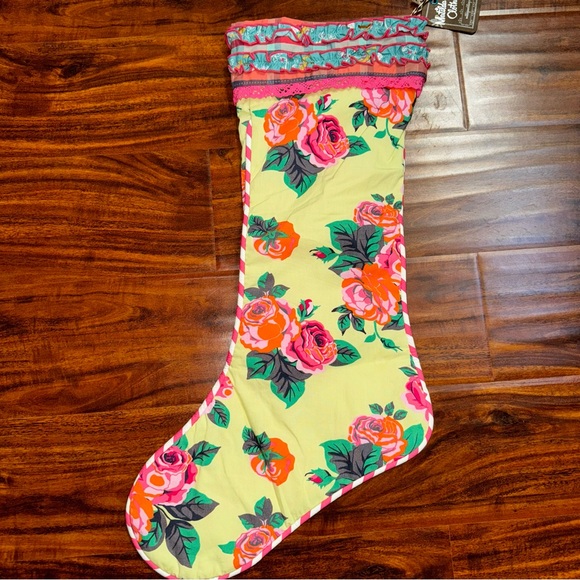 NWT Matilda Jane Christmas stocking Yellow Pink Orange Ruffle Floral New - Picture 5 of 5